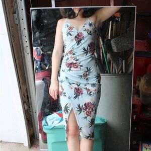 Boohoo Blue Floral Dress